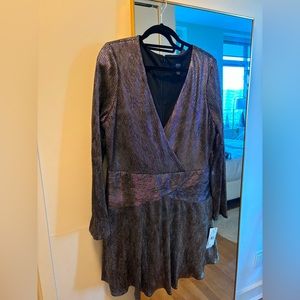 Aidan By Aidan Mattox
Metallic V-Neck Long-Sleeve Dress